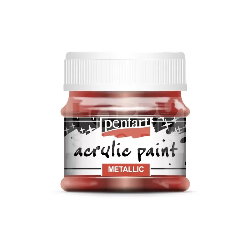Vedd meg online Pentart metál akrilfesték - bordó 50 ml