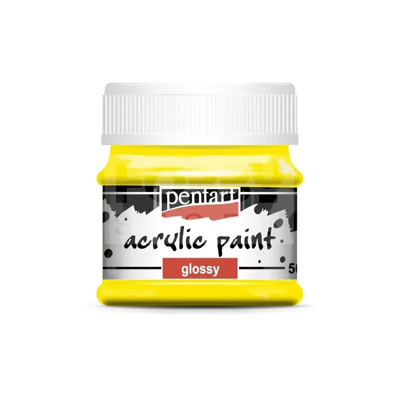 Pentart fényes akrilfesték - sárga 50 ml Újdonság