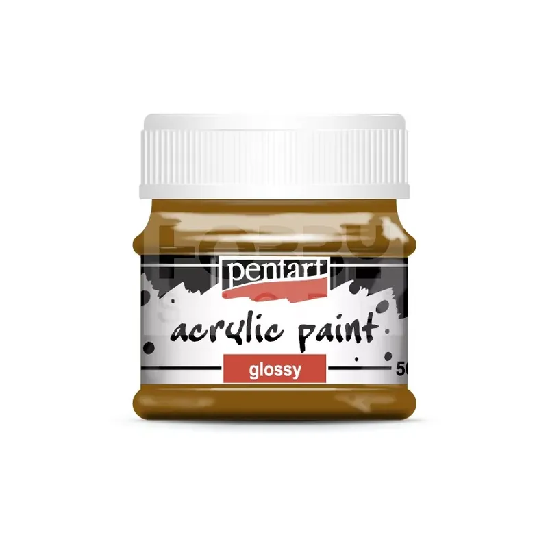 Pentart fényes akrilfesték - világosbarna 50 ml Szuper akció