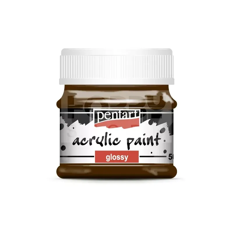 Pentart fényes akrilfesték - sötétbarna 50 ml Árengedmény