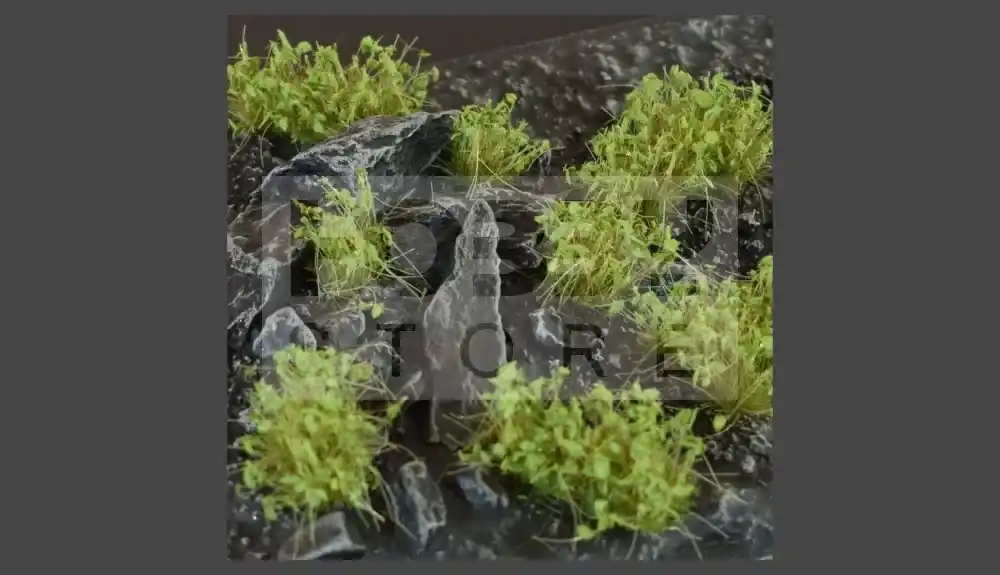 GAMERS GRASS SHRUBS TUFTS Dark Green - Realisztikus sötétzöld színű cserjék-bokrok diorámához (4-6 mm self-adhesive - DARK GREEN) Alacsony ár