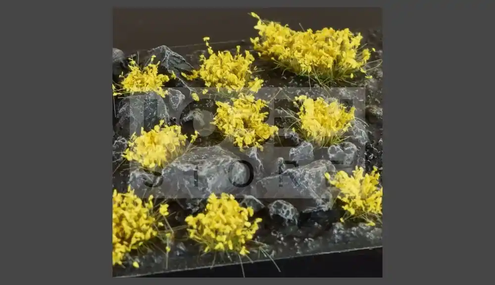 GAMERS GRASS BLOSSOM TUFTS Realisztikus sárga színű virágcsomók diorámához (4-6 mm self-adhesive - Yellow Flowers) Akciós ár