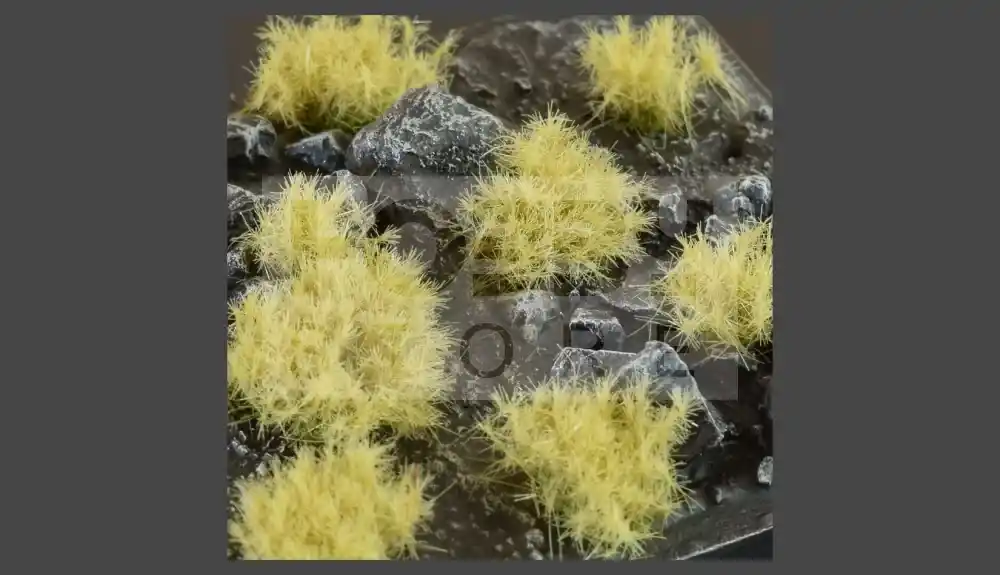 Gyors szállítás GAMERS GRASS SHRUBS TUFTS Realisztikus bézs színű bokrok diorámához (6 mm self-adhesive - Beige)