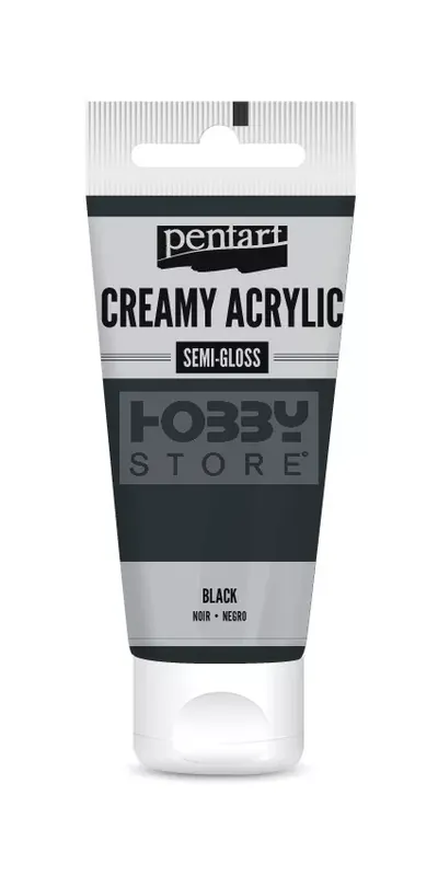 Pentart selyemfényű fekete színű akril bázisú krémes hobbi festék 60 ml Kihagyhatatlan ajánlat