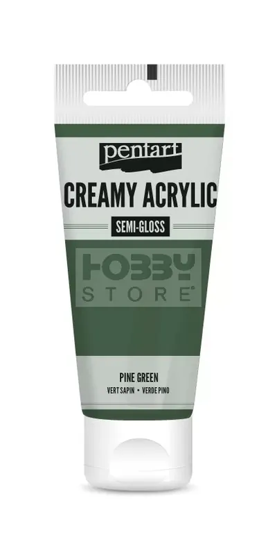 Gyors szállítás Pentart selyemfényű fenyőzöld színű akril bázisú krémes hobbi festék 60 ml