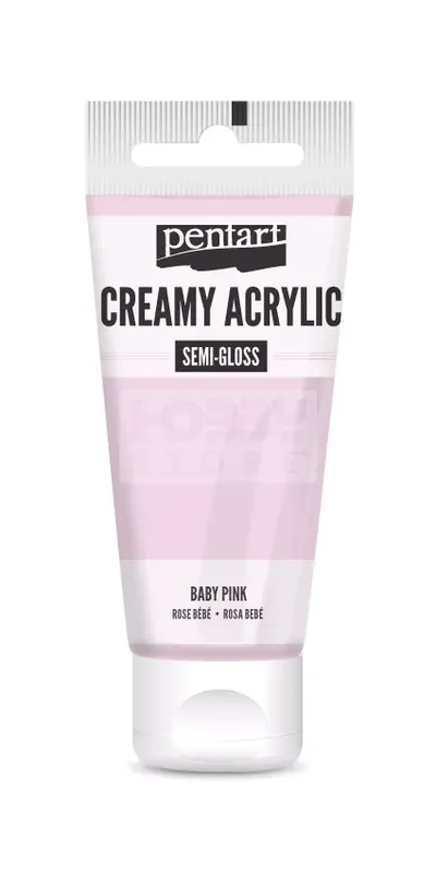 Biztonságos vásárlás Pentart selyemfényű bébirózsaszín színű akril bázisú krémes hobbi festék 60 ml