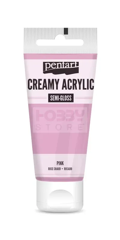 Pentart selyemfényű pink színű akril bázisú krémes hobbi festék 60 ml Különleges ajánlat