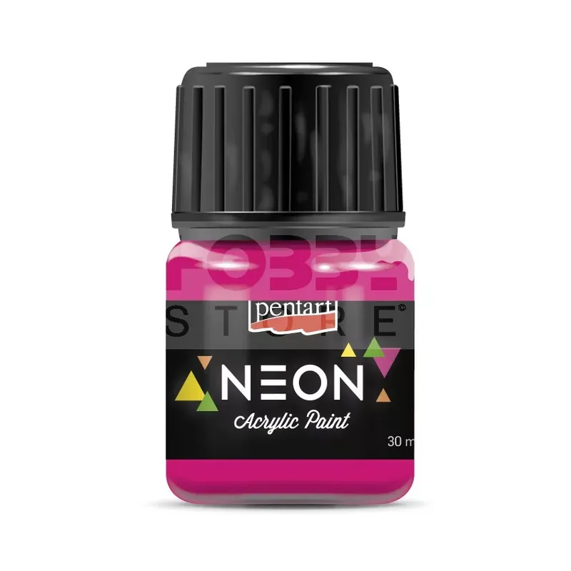Szezonális akció Pentart Neon pink színű akril bázisú hobbi festék 30 ml