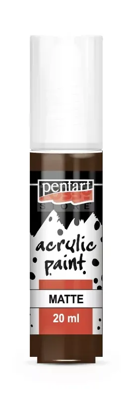 Biztonságos vásárlás Pentart matt akrilfesték - vörösbarna 20 ml