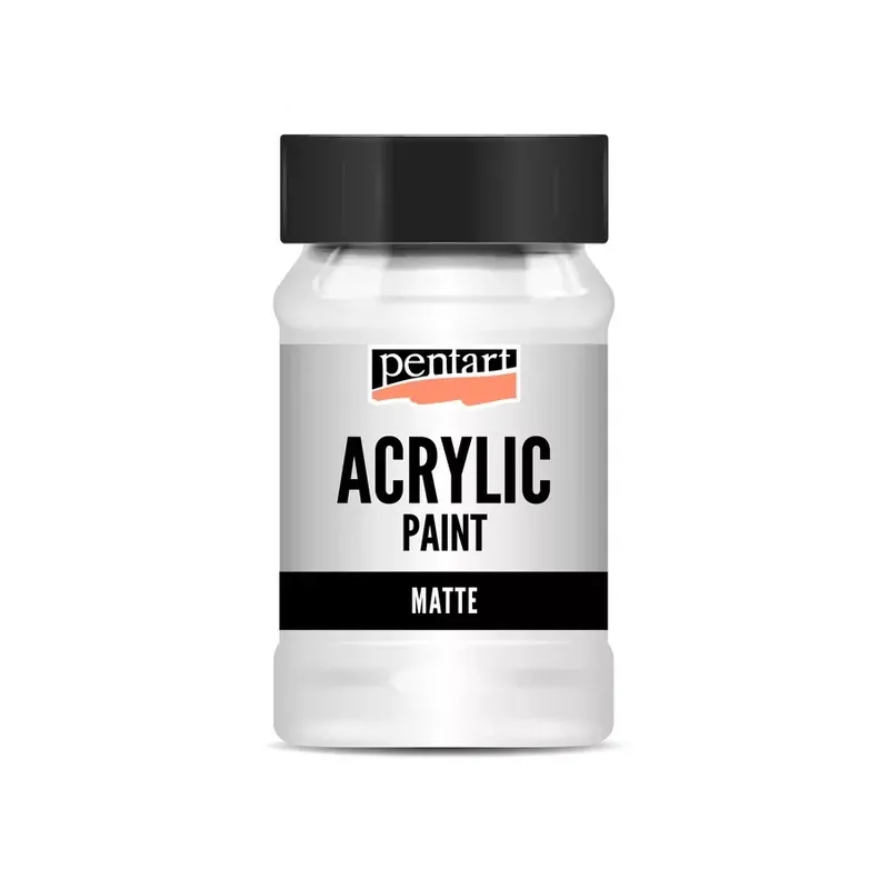 Pentart matt akrilfesték - titánfehér 100 ml Alacsony ár