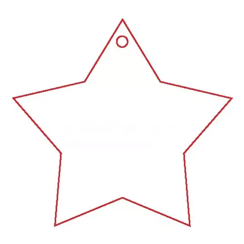 Prémium Pentart Fafigura, 5 db/csomag - csillag 22865