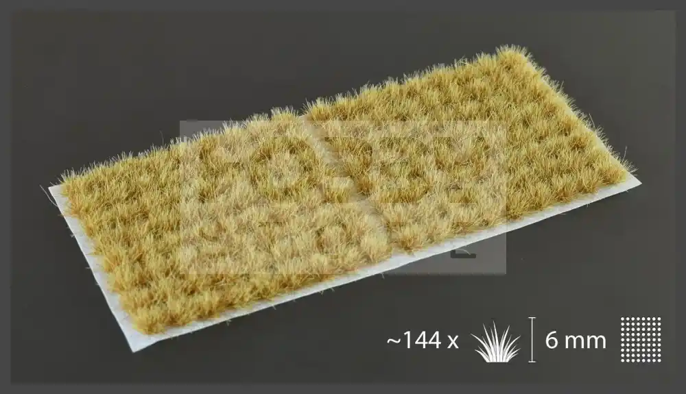 Újdonság Gamers Grass TUFTS Realisztikus Dry-száraz fű színű fűcsomók diorámához-Small 144 darab (6 mm self-adhesive - Dry)