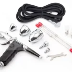 FENGDA BD-116C Szórópisztoly készlet (Trigger Airbrush Gun Set) 0.3-0.5-0.8-as dűznivel-tűvel és légkábellel BD-116C Prémium