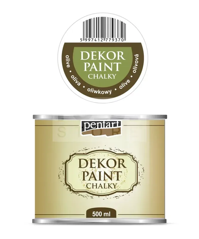 Pentart dekor krétafesték - olíva 500 ml Prémium