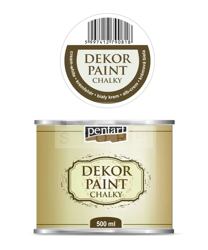 Utolsó esély Pentart dekor krétafesték - krémfehér 500 ml