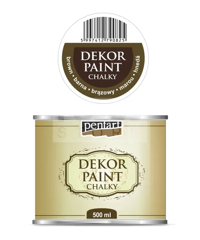 Pentart dekor krétafesték - barna 500 ml Árengedmény