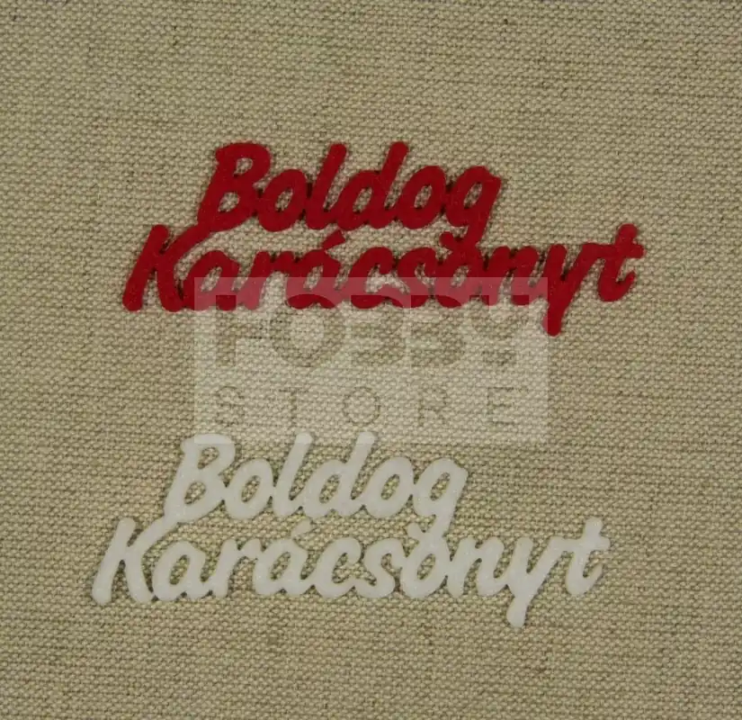 Filc felirat Boldog Karácsonyt 2 db (piros-fehér) 25149 Akciós ár