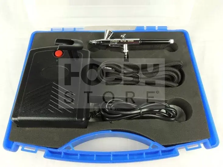 Fengda Mini airbrush kompresszor FD-135 típusú festékszóróval - Portable mini Airbrush compressor with FD-135 airbrush FD-831 Olcsóbb