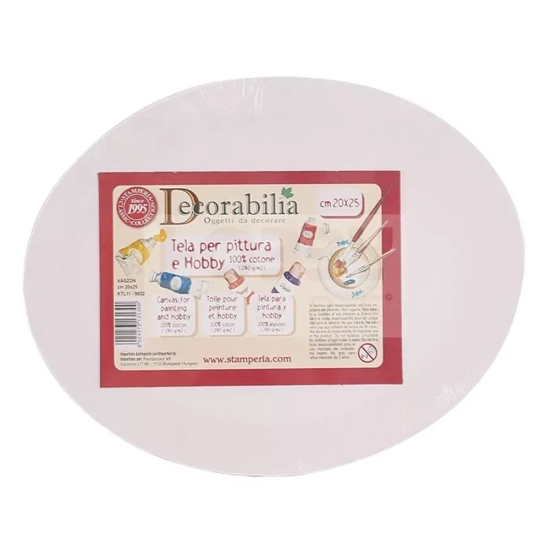 Ovális alakú feszített festővászon 20X25 cm - 8652 Szuper ajánlat