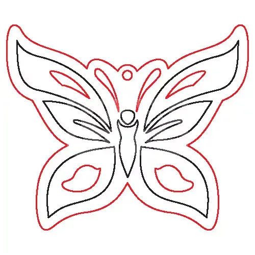 Legkelendőbb Pentart Fafigura, 5 db/csomag - lepke 23032