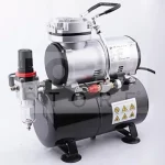 Chromax Airbrush mini compressor with air reservoir- Mini csendes - egyhengeres levegőtartályos (3L) airbrush kompresszor AS-186 Gyors kiszállítás