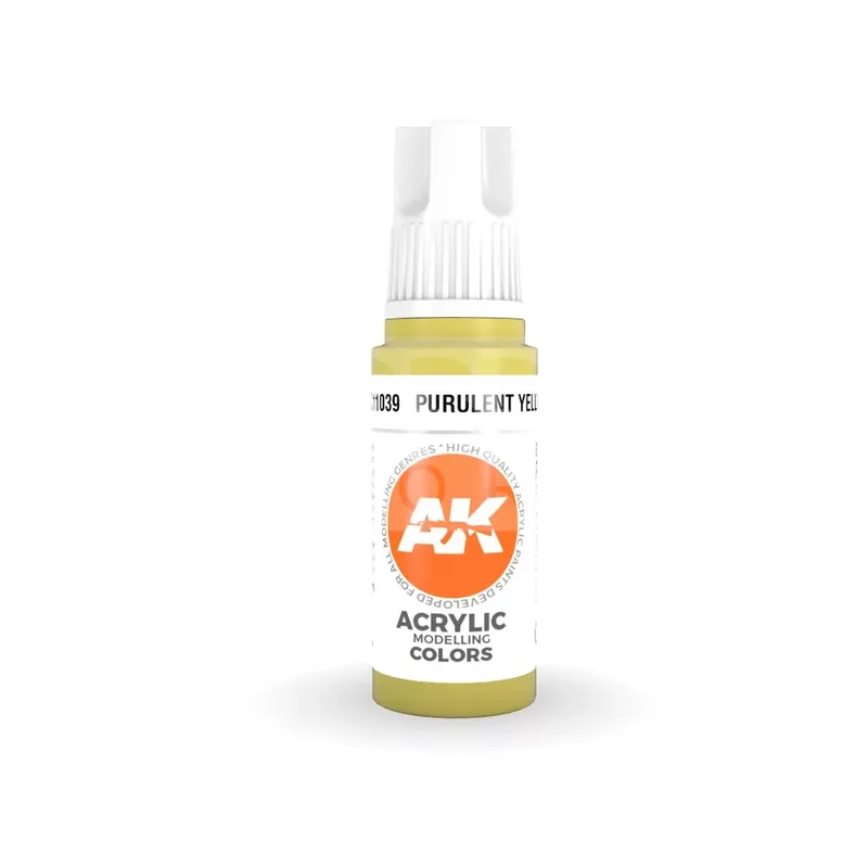 Nézd meg most AK-Interactive - Acrylics 3rd generation Purulent Yellow 17ml - akrilfesték AK11039