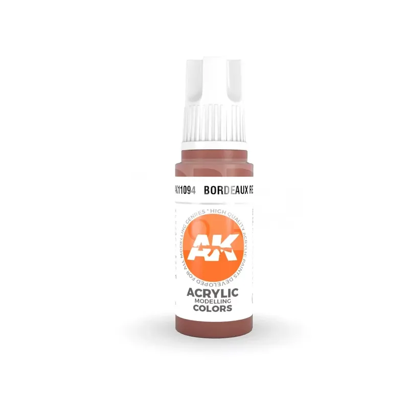 Gyors szállítás AK-Interactive - Acrylics 3rd generation Bordeaux Red 17ml - akrilfesték AK11094