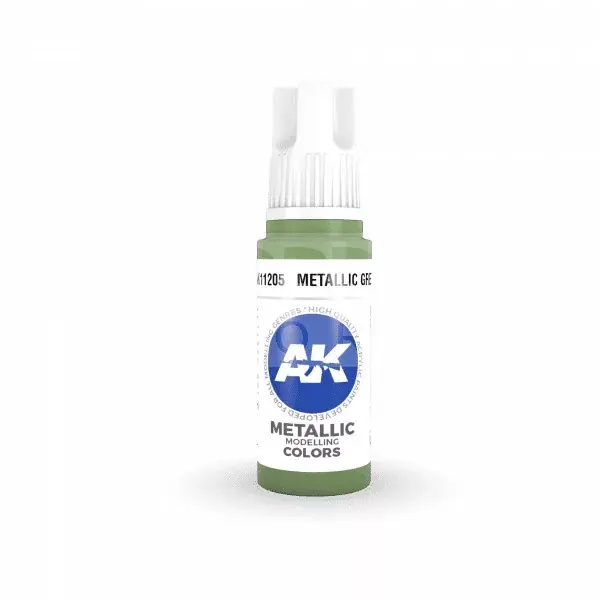 Különleges ajánlat AK-Interactive - Acrylics 3rd generation Metallic Green 17ml - akrilfesték AK11205