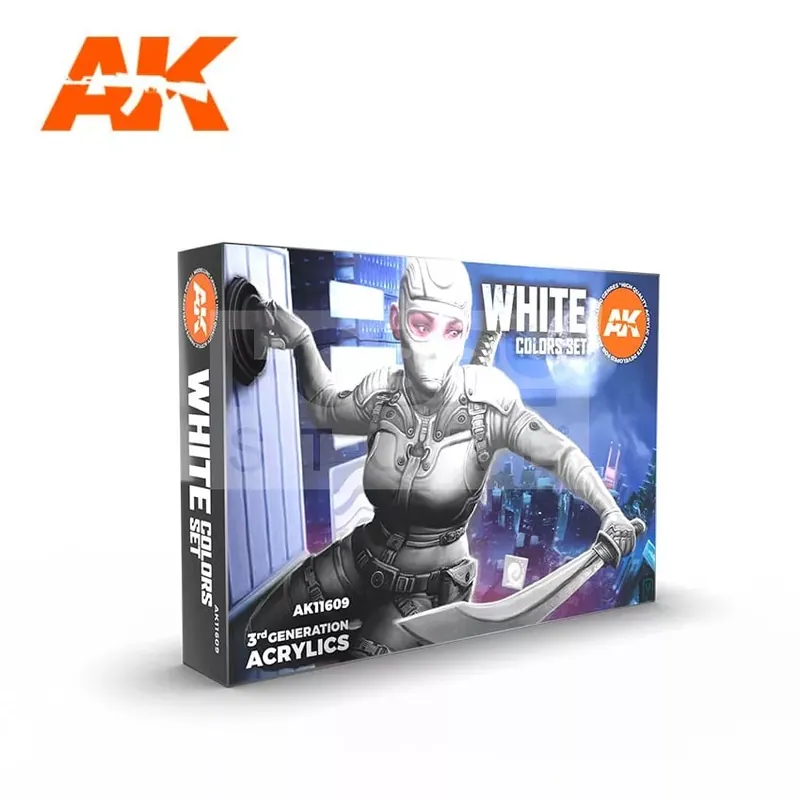Biztonságos vásárlás AK Interactive WHITE COLORS SET festék szett AK11609