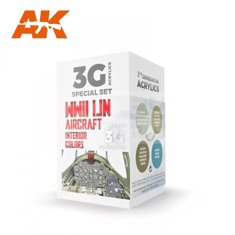 Árengedmény AK Interactive WWII IJN AIRCRAFT INTERIOR COLORS festék szett AK11738