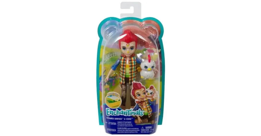 Azonnali szállítás Enchantimals Edward Rooster figura és Cluck kakas állatfigura – Mattel