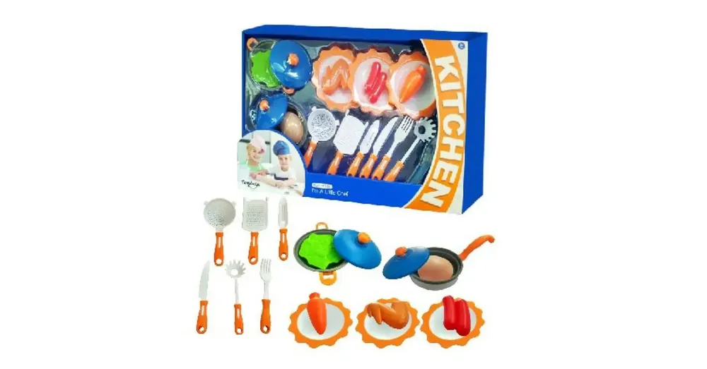 Gyors szállítás I‘m a little Chef kék mini konyhai játékszett kétféle változatban 16 db-os