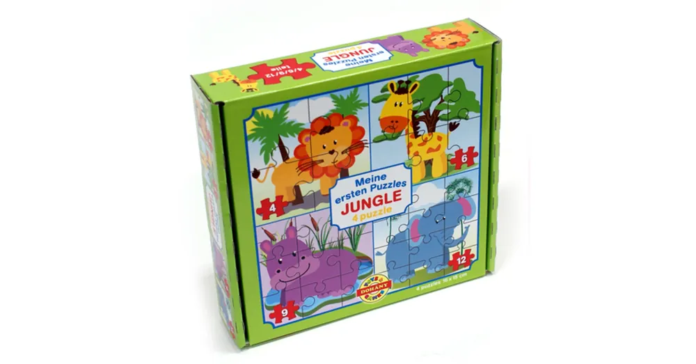 Az első puzzle-öm Dzsungel állatok 4 az 1-ben baby puzzle Olcsó