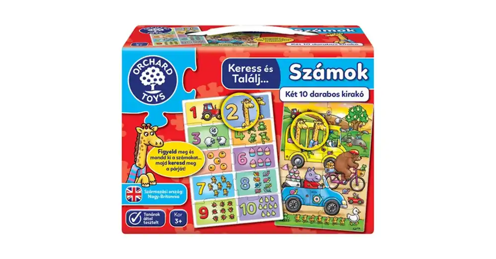 Biztonságos fizetés Keress és találj… Számok 2×10 db-os oktató puzzle