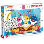 Baby Shark 2 az 1-ben 60 db-os színezhető puzzle – Clementoni Azonnal elérhető
