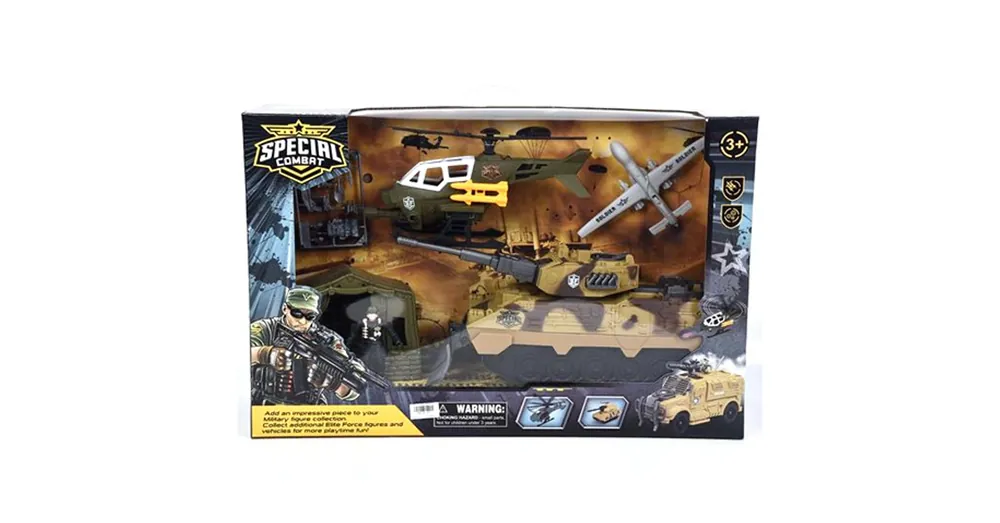 Kihagyhatatlan ajánlat Special Combat katonai bázis harci járművekkel játékszett
