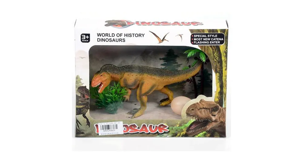 Biztonságos fizetés Allosaurus figura tojással és növényekkel