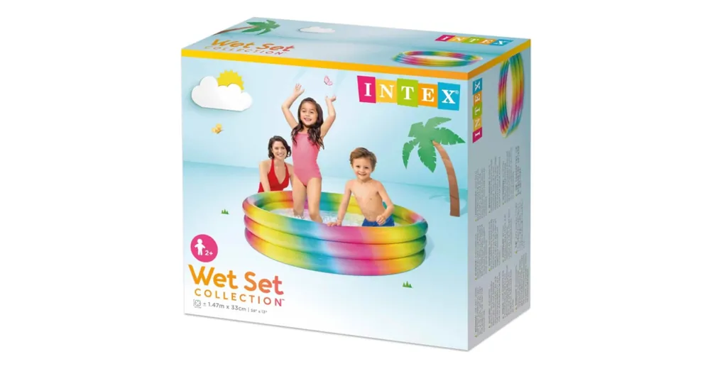 Wild Geometry 3 gyűrűs medence 147×35 cm – Intex Prémium