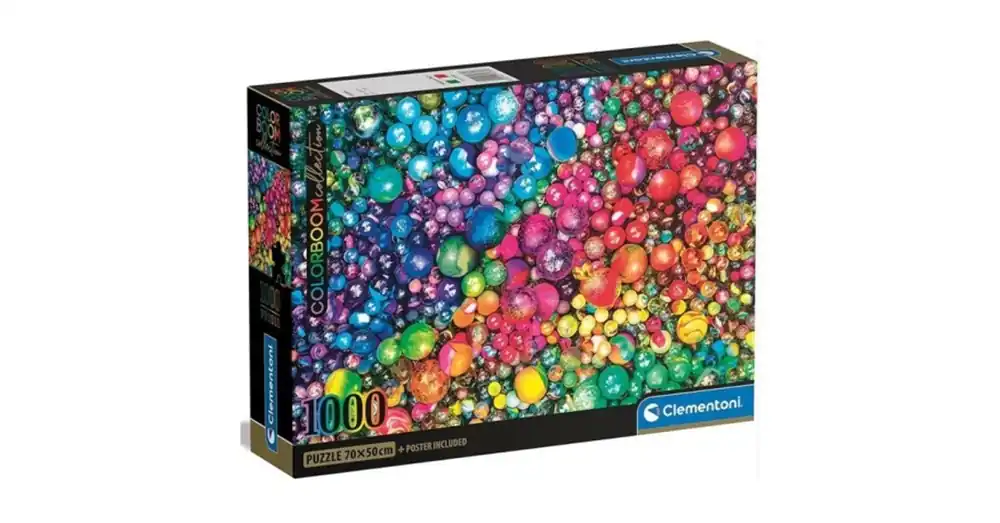 Üveggolyók ColorBoom Collection 1000 db-os puzzle poszterrel – Clementoni Gyors kiszállítás