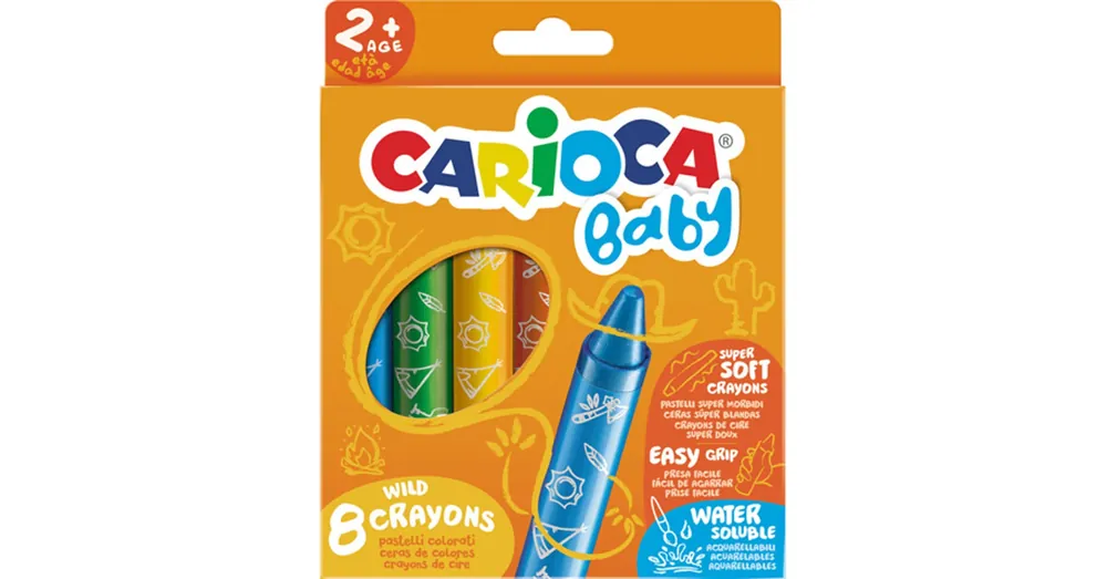 Lemosható extra puha Baby zsírkréta szett 8 db – Carioca Prémium