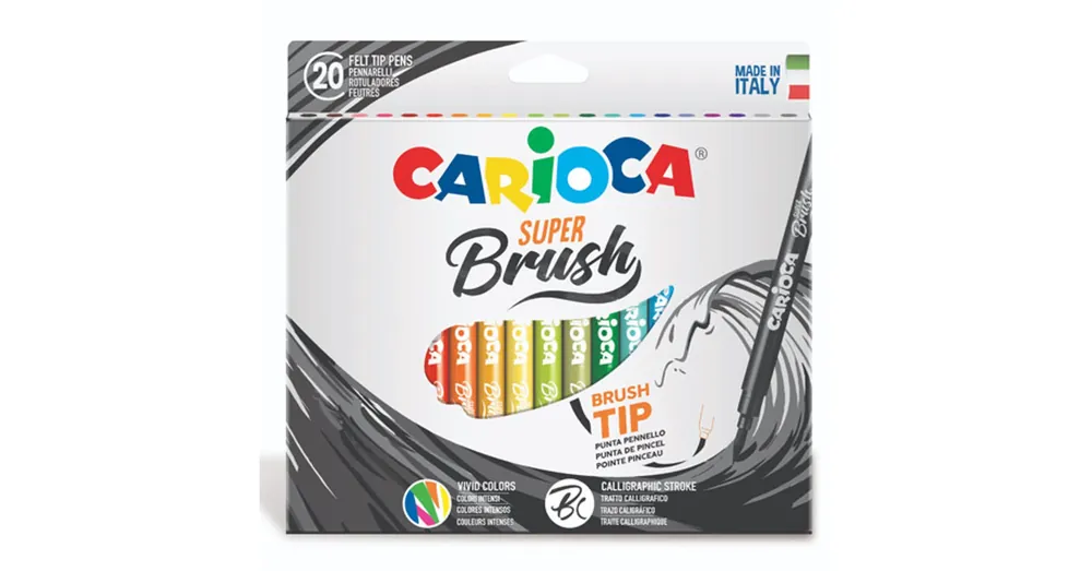 Azonnal elérhető Ecsetvégű filctoll szett 20 db-os kiszerelésben – Carioca
