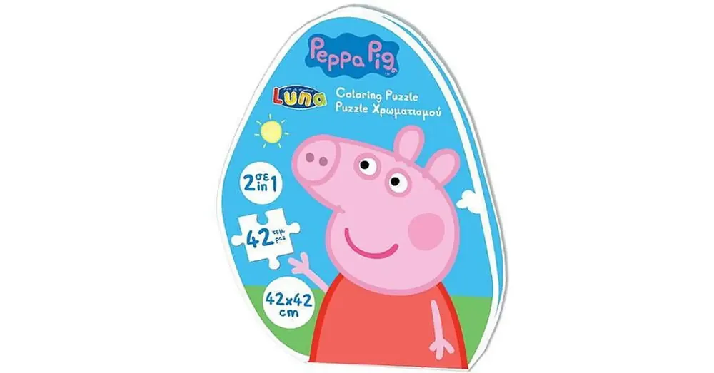 Gyors szállítás Peppa malac 2 az 1-ben 42 db-os színezhető puzzle