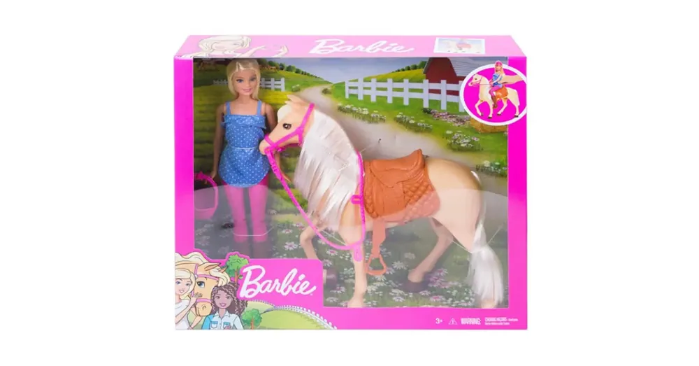 Szezonális akció Barbie lovas szett babával – Mattel