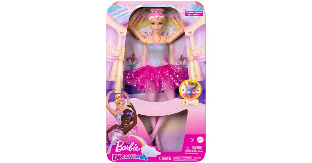 Azonnali szállítás Barbie® Tündöklő Szivárványbalerina szőke hajjal és fénnyel – Mattel