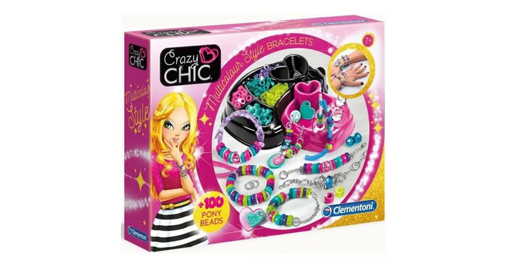 Legnépszerűbb Crazy Chic Multicolour Style karkötő készítő szett – Clementoni