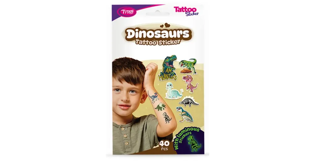TyToo Dinoszauruszos tetoválás matrica szett 40 db-os Szuper akció