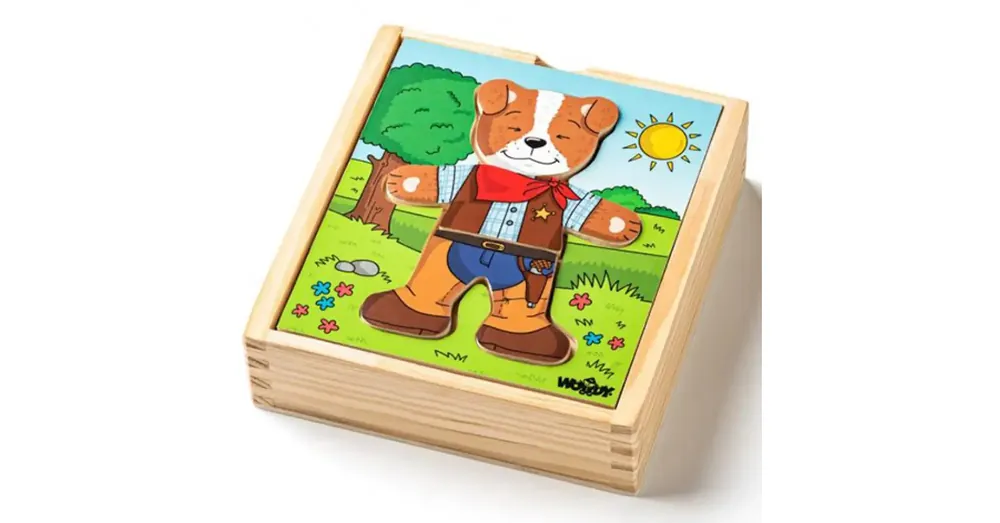 Vedd meg most Öltöztethető kutyus fa puzzle 18 db-os – Woodyland