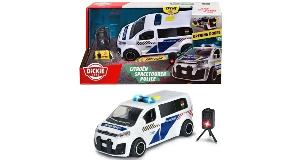 Dickie SOS széria Citroen SpaceTourer rendőrautó trafipax-al – Simba toys Bestseller