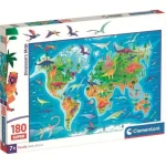 Vásárlói kedvenc Dinoszauruszok térképe 180 db-os Super puzzle – Clementoni