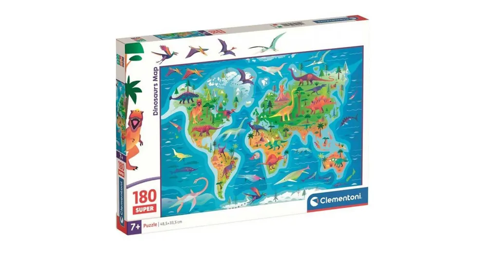 Vásárlói kedvenc Dinoszauruszok térképe 180 db-os Super puzzle – Clementoni